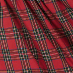 بو كيد-فستان تارتان كاروهات قطن تويل لون أحمر | Childrensalon Outlet