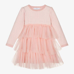 Beau KiD-Girls Rose Houndstooth Knit Dress | Childrensalon Outlet