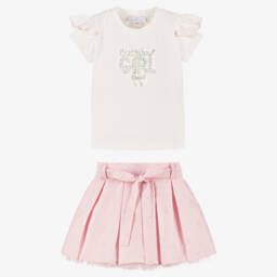 Beau KiD-طقم تنورة لامعة للبنات في عيد الميلاد | Childrensalon Outlet