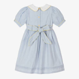 Beau KiD-Girls Soft Blue Embroidered Frock | Childrensalon Outlet