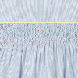 Beau KiD-Girls Soft Blue Embroidered Frock | Childrensalon Outlet