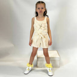 Beau KiD-Girls Sunlit Jacquard Shorts Ensemble | Childrensalon Outlet