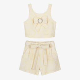 Beau KiD-Girls Sunlit Jacquard Shorts Ensemble | Childrensalon Outlet