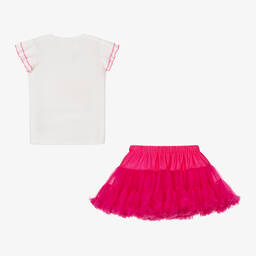 Beau KiD-Girls White & Pink Tutu Skirt Set | Childrensalon Outlet