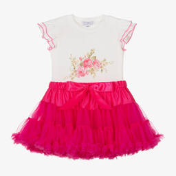 Beau KiD-Girls White & Pink Tutu Skirt Set | Childrensalon Outlet