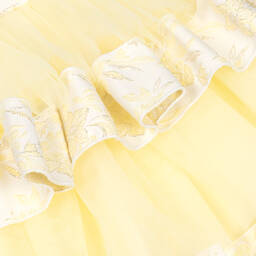 Beau KiD-Желто-золотистое платье из тюля с цветами | Childrensalon Outlet