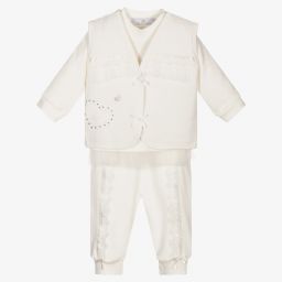 Beau KiD-Ivory Diamanté Trouser Set | Childrensalon Outlet