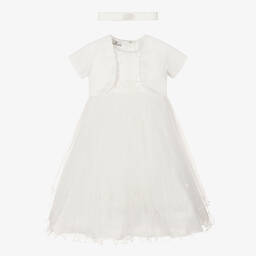 Beau KiD-Ivory Satin & Tulle Dress | Childrensalon Outlet
