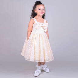Beau KiD-Ivory Tulle Bow Dress | Childrensalon Outlet