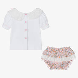Beau KiD-Pink Cotton Baby Shorts Set | Childrensalon Outlet