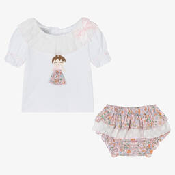 Beau KiD-Pink Cotton Baby Shorts Set | Childrensalon Outlet