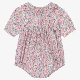 Beau KiD-Pink Floral Cotton Baby Shortie | Childrensalon Outlet