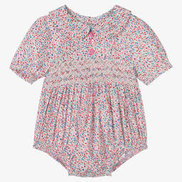 Beau KiD-Pink Floral Cotton Baby Shortie | Childrensalon Outlet