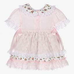 Beau KiD-Pink Plumeti Floral Dress | Childrensalon Outlet