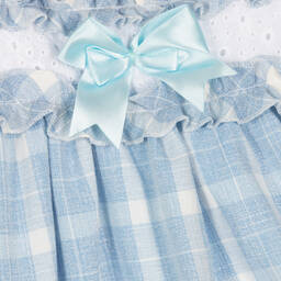 Beau KiD-White & Blue Cotton Outfit Set | Childrensalon Outlet