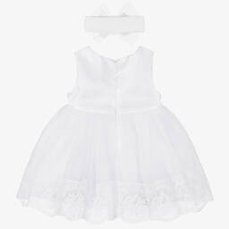 Beau KiD-White Tulle Baby Dress Set | Childrensalon Outlet