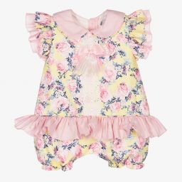 Beau KiD-Желто-розовый песочник в цветочек | Childrensalon Outlet