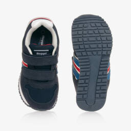 Beppi-Boys Blue Mesh Stripe Trainers | Childrensalon Outlet