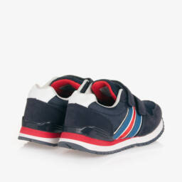 Beppi-Boys Blue Mesh Stripe Trainers | Childrensalon Outlet