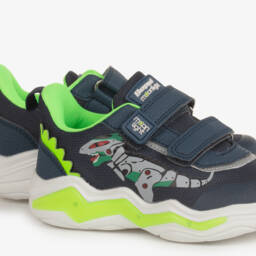 Beppi-Boys Navy Dino LED Trainers | Childrensalon Outlet