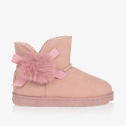 Beppi-Girls Cozy Faux Suede Fur Boots | Childrensalon Outlet