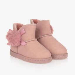 Beppi-Girls Cozy Faux Suede Fur Boots | Childrensalon Outlet