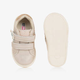 Beppi-Girls Shimmering Gold Velcro Sneakers | Childrensalon Outlet