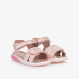Beppi-Блестящие розовые гламурные сандалии для девочек | Childrensalon Outlet