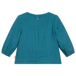 Billieblush-Baby Girls Blue Cotton Blouse | Childrensalon Outlet