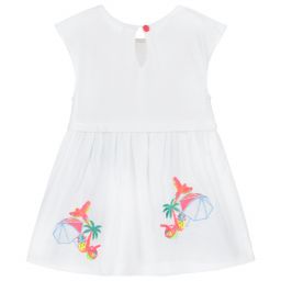 بيلي بلاش-فستان قطن و فوال لون أبيض | Childrensalon Outlet