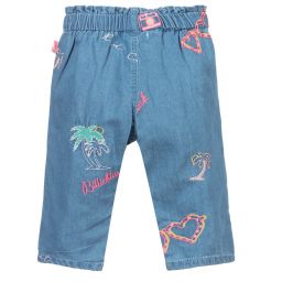 Billieblush-Синие брюки из хлопкового шамбре | Childrensalon Outlet