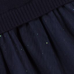 Billieblush-Blue Knitted & Tulle Dress | Childrensalon Outlet