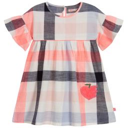 Billieblush-Blue & Pink Check Cotton Dress | Childrensalon Outlet