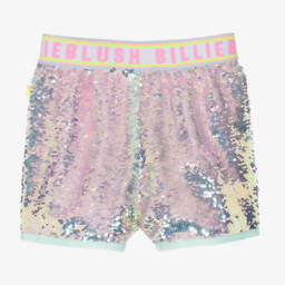 Billieblush-شورت لامع أزرق وردي للبنات | Childrensalon Outlet