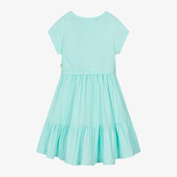 Billieblush-فستان قطن جيرسي لون أزرق أكوا | Childrensalon Outlet
