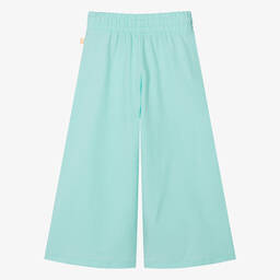 Billieblush-Girls Aqua Blue Cotton Trousers | Childrensalon Outlet