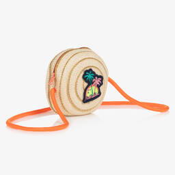 Billieblush-Girls Beige Palm Tree Shoulder Bag (15cm) | Childrensalon Outlet