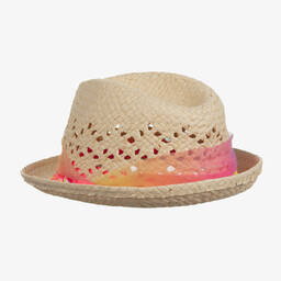 Billieblush-قبعة قش لون بيج للبنات | Childrensalon Outlet