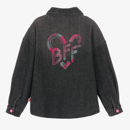 بيلي بلاش-قميص قطن دنيم لون أسود للبنات | Childrensalon Outlet