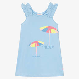 Billieblush-Girls Blue Cotton Dress | Childrensalon Outlet