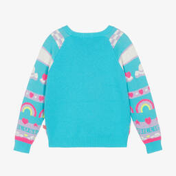 Billieblush-Голубой свитер из хлопка для девочек | Childrensalon Outlet