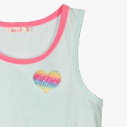 Billieblush-Girls Blue Cotton Vest Top | Childrensalon Outlet