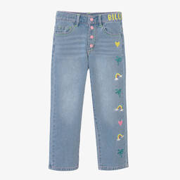 Billieblush-Girls Blue Denim Regular Fit Jeans | Childrensalon Outlet