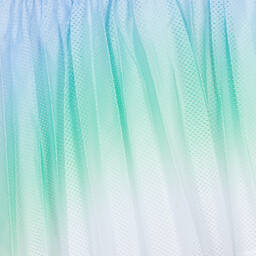 Billieblush-Голубое сетчатое платье с градиентным эффектом | Childrensalon Outlet