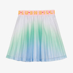 Billieblush-Girls Blue Gradient Mesh Skirt | Childrensalon Outlet
