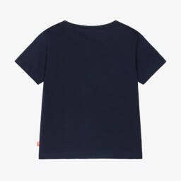Billieblush-Girls Blue Heart Cotton Tee | Childrensalon Outlet