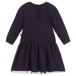 Billieblush-Girls Blue Knit & Tulle Dress | Childrensalon Outlet
