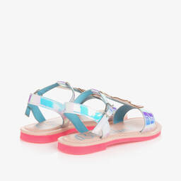 Billieblush-Girls Blue & Pink Butterfly Sandals | Childrensalon Outlet