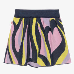 Billieblush-Girls Blue & Pink Glitter Knit Skirt | Childrensalon Outlet