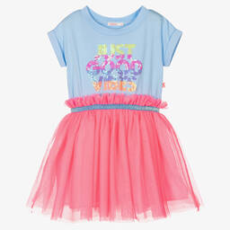 Billieblush-Розово-голубое платье из тюля | Childrensalon Outlet